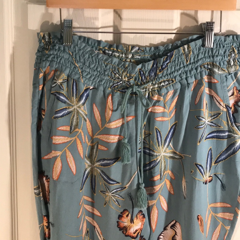 Roxy Turquoise Floral Pants